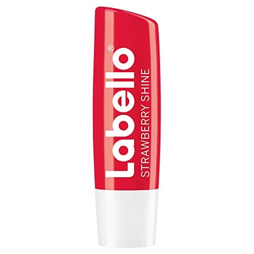 LABELLO Bálsamo labial con color Fresa (4.8g) protector labial con Vitamina E libre de aceites