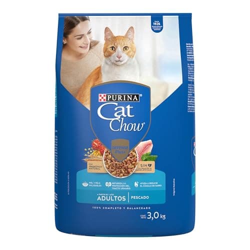 Purina Cat Chow Adulto Todos los Tamaños Sabor Pescado 3Kg