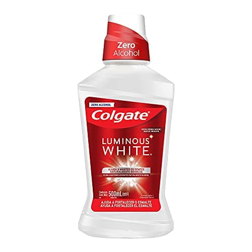 Colgate Enjuague Bucal Luminous White 500 ml. Obtén una Dentadura Más Blanca en Cada Uso. Protege
