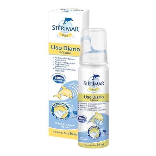 Stérimar Solución Humidificante Nasal Bebé 50 ml. Mejora la Respiración. Para la Higiene y Limpieza