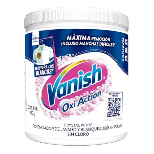 Vanish Quitamanchas Desinfectante en Polvo color Blanco 450g