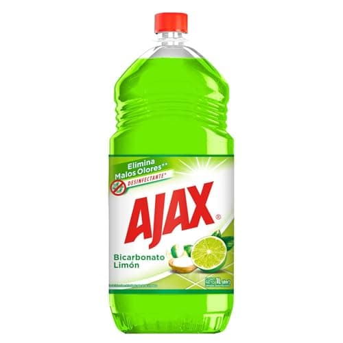 Ajax Limpiador Multiusos Líquido Bicarbonato Limón 1 L. Máxima Eficacia. Brinda una Limpieza