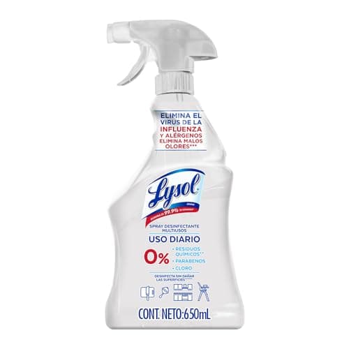 Lysol® Desinfectante Multiusos en Spray 650 ml (La imagen de referencia puede variar).
