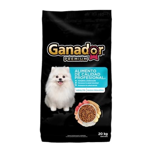 Ganador Premium Adulto 20 kg, Razas Pequeñas, Negro. El empaque puede variar