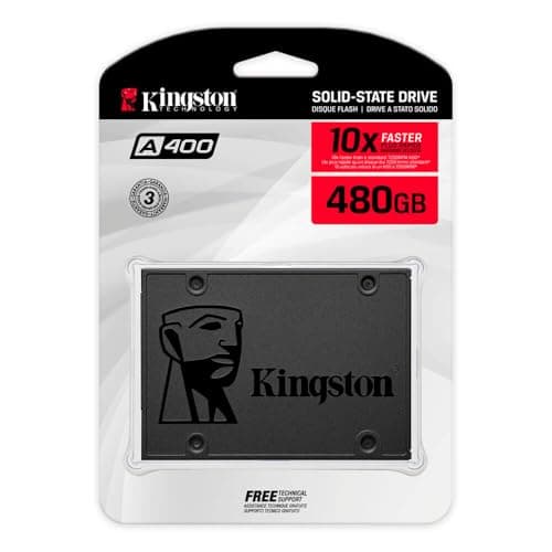 Kingston SSD A400, Capacidad: 480GB, Factor de Forma: SATA 2.5, Interfaz: SATA Rev. 3.0 (6Gb/s)