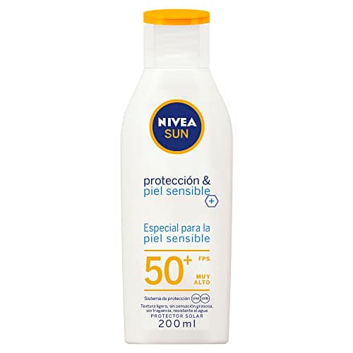 Protector Solar Corporal NIVEA SUN Protección & Piel Sensible FPS 50+ 200Ml, Sin Fragancia