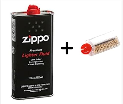 Zippo Lighter Fluid - Juego de mecha y pedernales de 12 onzas