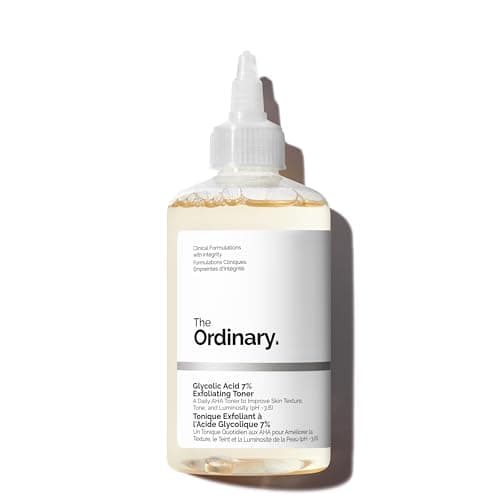 The Ordinary Glycolic Acid 7% Exfoliating Toner, Exfoliante con Ácido Glicólico al 7% — Tónico de uso diario para una piel más radiante y con textura más suave, 240ml