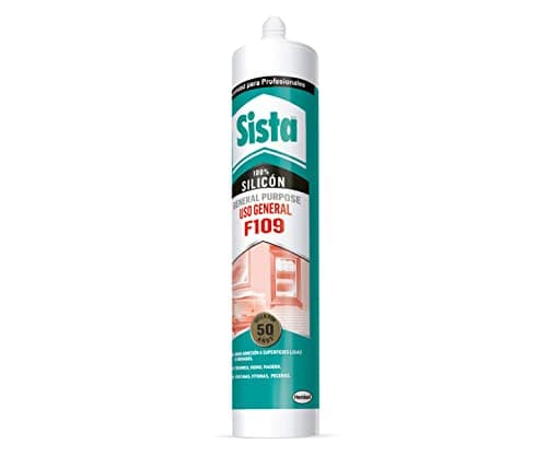 Sista F109 Uso General, sellador universal, pegamento de silicona para fachadas, cerramientos y