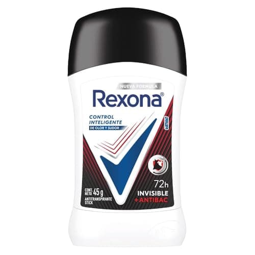 Rexona Antibacterial + Invisible Desodorante Antitranspirante para Mujer en Barra Antimanchas 45 g