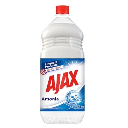 Ajax Limpiador Multiusos Amonia 2 L. Máxima Eficacia. Poderosa Fórmula Desinfectante que Brinda