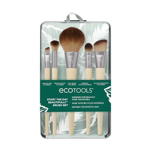 EcoTools, Start The Day Beautifully Kit, Set de Brochas para Maquillaje, Colección de Brocha