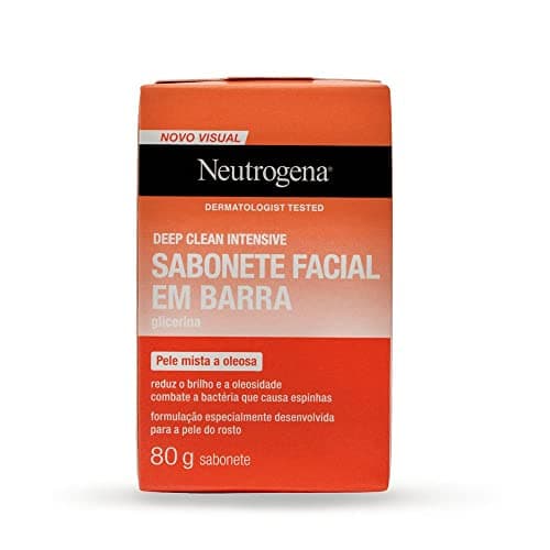 Neutrogena Jabón Facial En Barra Deep Clean Intensive Glicerina 80 g, 1 item