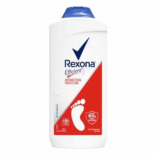 Rexona Efficient Desodorante Antibacterial para Pies en Talco Elimina Bacterias 200 g
