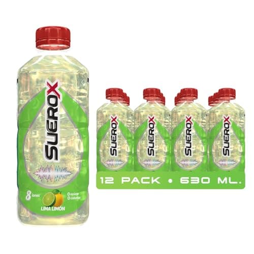 Suerox Lima-Limón Bebida Hidratante con 8 Iones Esenciales y Electrolitos Sin Azúcar