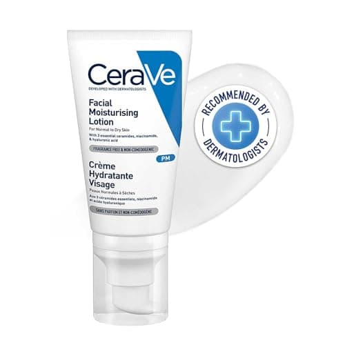 CeraVe Loción Facial PM, Crema Reparadora de Noche