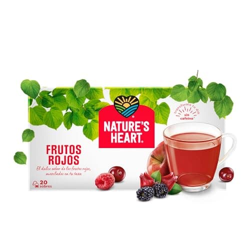 Nature's Heart Frutos Rojos, Infusión Herbal Orgánica para Hacer Té de Frutos Rojos