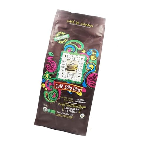 Café Solo Dios, Cafe en Grano 100% Orgánico Arábica Mexicano, Café de altura Certificado por
