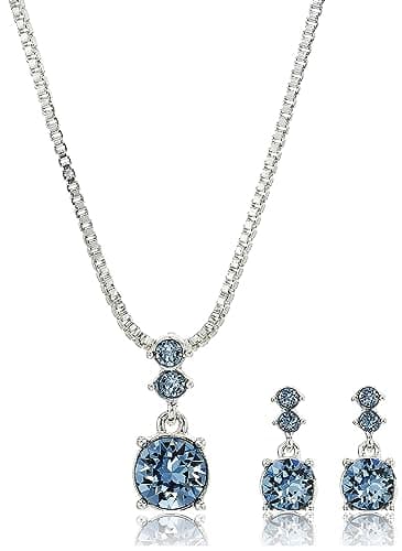Nine West Conjunto de collar y pendientes de mujer en caja