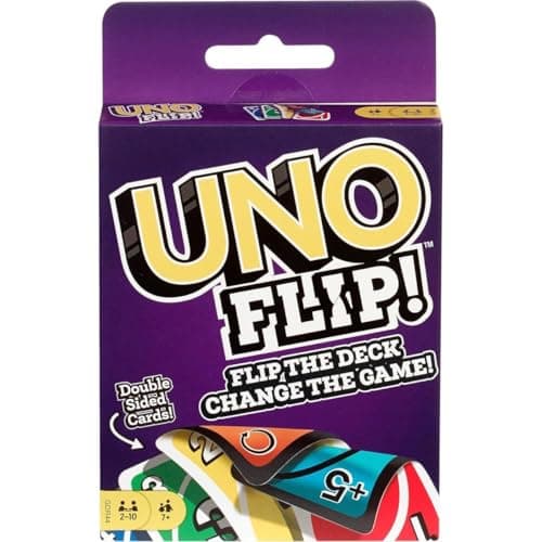 Mattel Games , UNO Juegos De Mesa Flip Nuevo Cartas 7 Años Unisex Juvenil, Multicolor, Estándar