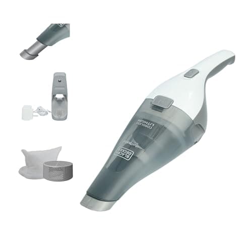 Black+Decker dustbuster QuickClean Aspiradora de Mano inalámbrica, Color Blanco (HNVC215B10)