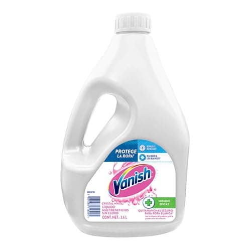 Vanish Crystal White Quitamanchas Líquido para Ropa Blanca de 3.6 L