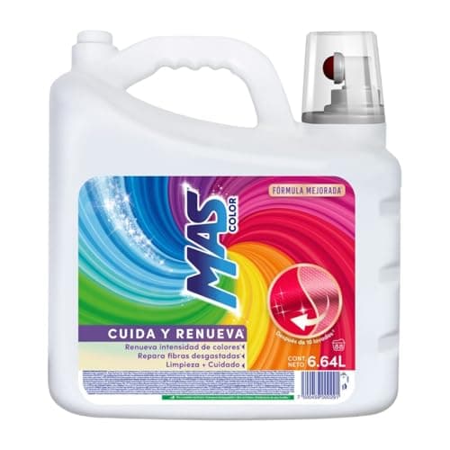 Mas Color Detergente Líquido 6.64L Renueva Color Ropa (88 Cargas)