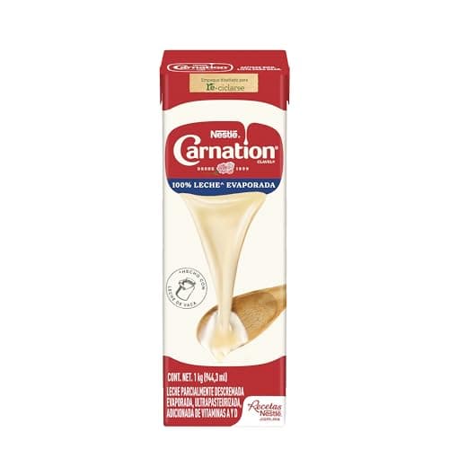 Carnation Nestlé, Leche Clavel 100% de Vaca, Parcialmente Descremada, Evaporada, y