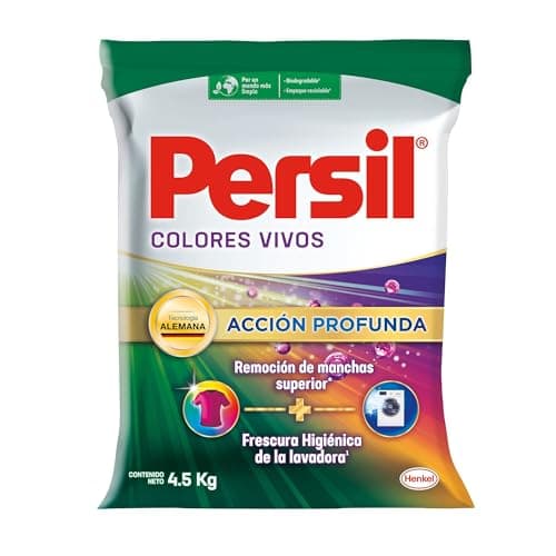 Persil - Detergente en Polvo Colores Vivos 4.5KG para Ropa Acción Profunda Plus