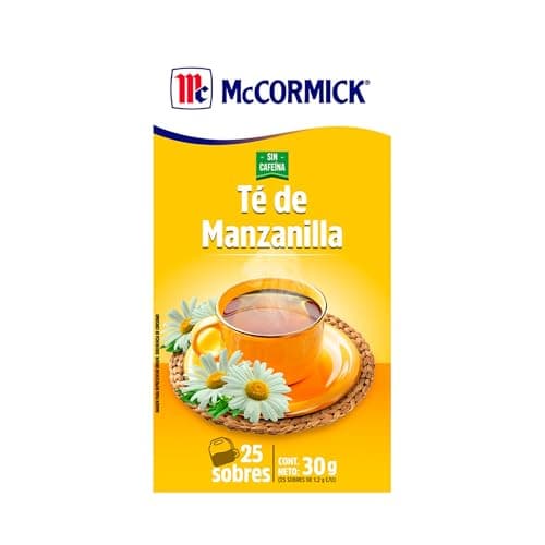 McCormick Te Sobre Manzanilla Exhibidor 25 sobres /1 Gr, 25 piezas