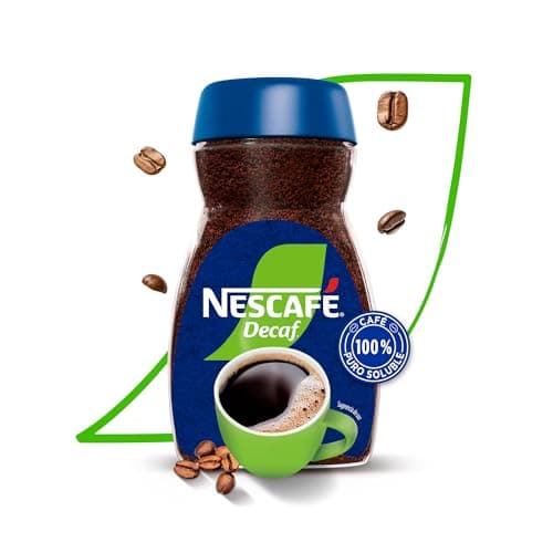 Nescafé Decaf, Café Soluble Descafeinado 100% Puro, Mezcla de Granos Arábica y Robusta de Origen