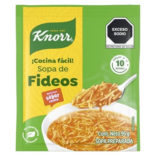 Knorr Sopa Instantánea de Fideos Sobre, 95 g