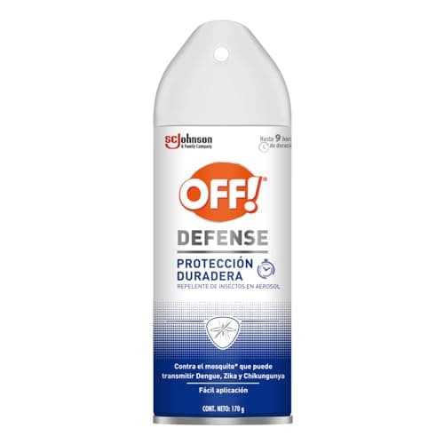 OFF! Defense, Repelente de Mosquitos en Aerosol, Protección Duradera, 170g