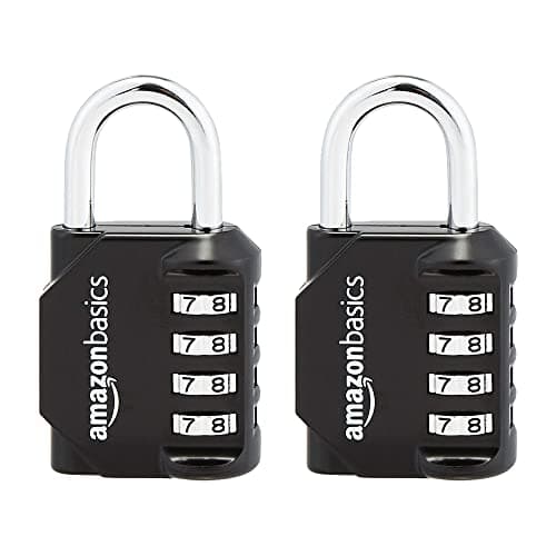 Amazon Basics - Candado de combinación de 4 dígitos