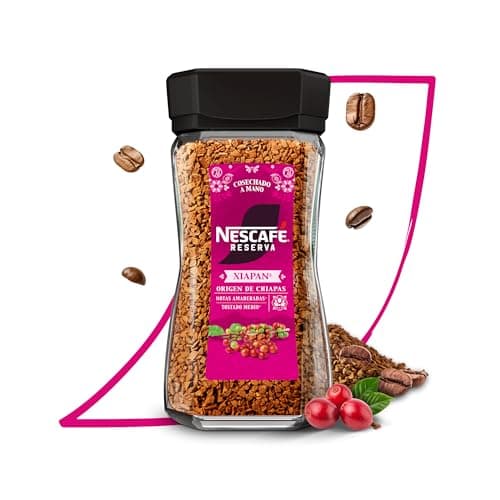 Nescafé Reserva Xiapan Café 100% Soluble Liofilizado de Origen Chiapaneco con Notas Amaderadas en Frasco de 180g