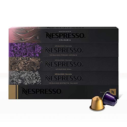Nespresso, Paquete de 50 cápsulas de Sistema Original (Incluye 10 cápsulas de cada variedad)