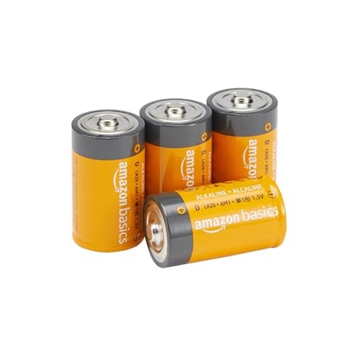 Amazon Basics - Pilas alcalinas D Cell Everyday - 4 unidades (paquete de 1)