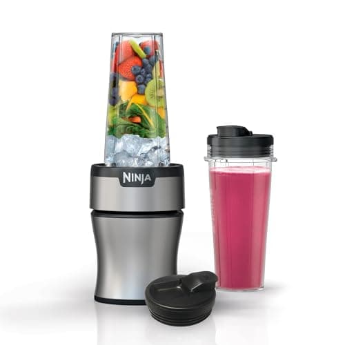 NINJA, Licuadora Personal Nutri-Blender, Ideal para Smoothies, Bebidas Congeladas y Salsas, 700