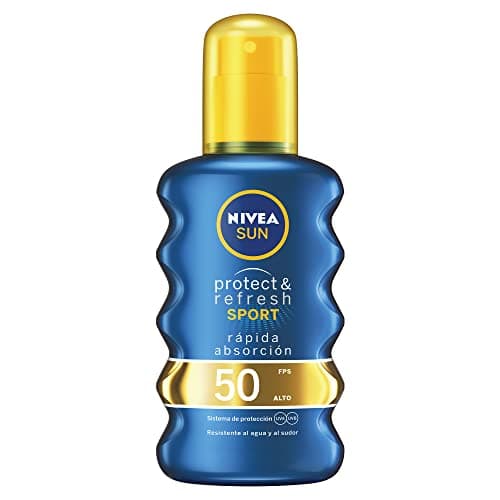 Protector Solar Corporal NIVEA SUN Protect & Refresh Sport En Spray FPS 50+ 200Ml, Rápida Absorción