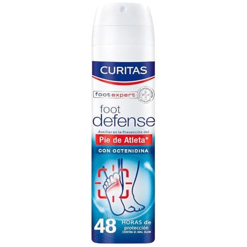 CURITAS Desodorante para pies en Spray Antibacterial Foot Defense