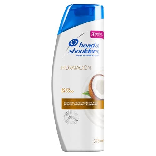 HEAD & SHOULDERS, Shampoo de uso diario, Hidratación Aceite de Coco, 375 ml