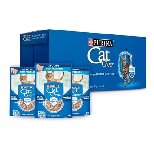 Purina Cat Chow Adulto Todos los Tamaños Sabor Pescado 24pack de 85g