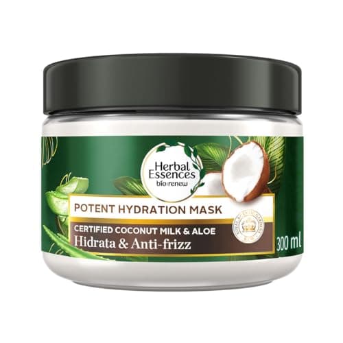 HERBAL ESSENCES, Mascarilla Capilar Hidratación Potente & Anti-Frizz, con notas de Coco 300 ml