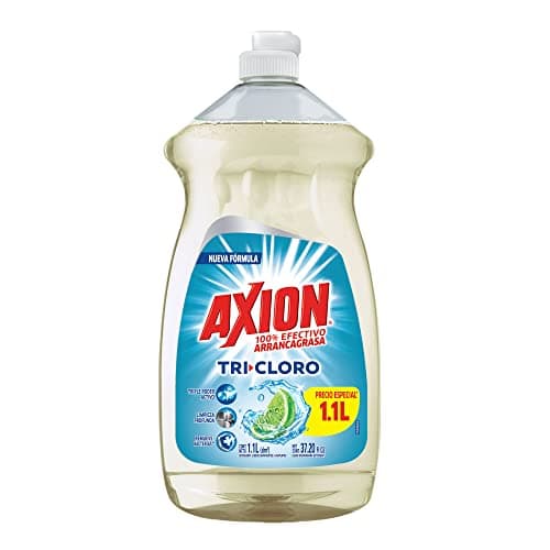 Axion Lavatrastes Líquido Tricloro 1.1 L. 100% Efectivo Arrancagrasa. Triple Poder Activo, Remueve