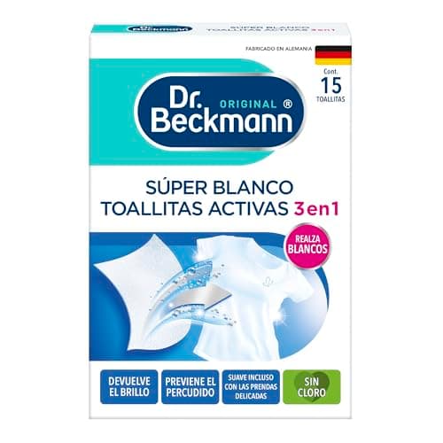 Dr. Beckmann, Súper Blanco Toallitas Activas, Evita el Percudido, Combate Manchas Grises y
