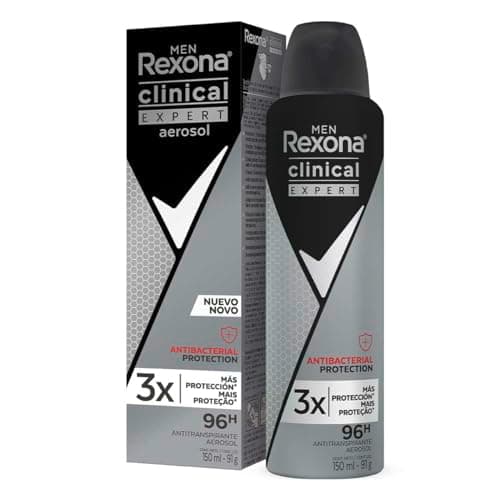 Rexona Clinical Antibacterial Protection Desodorante Antitranspirante para Hombre en Aerosol 3