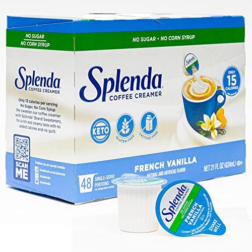 SPLENDA Taza de crema de café sin azúcar de una sola porción