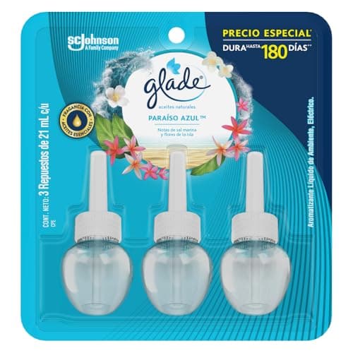 Glade Aromatizante para Hogar Eléctrico Paraíso Azul