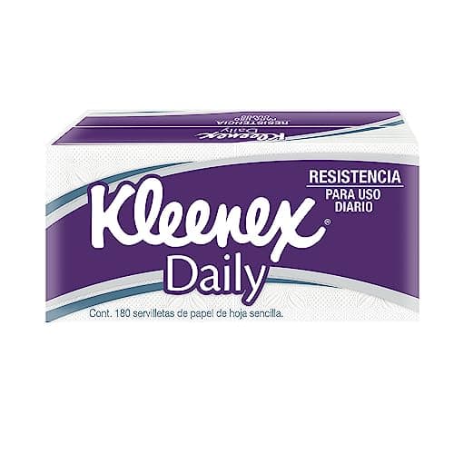 Kleenex Daily Servilleta, Paquete con 180 piezas de hoja sencilla