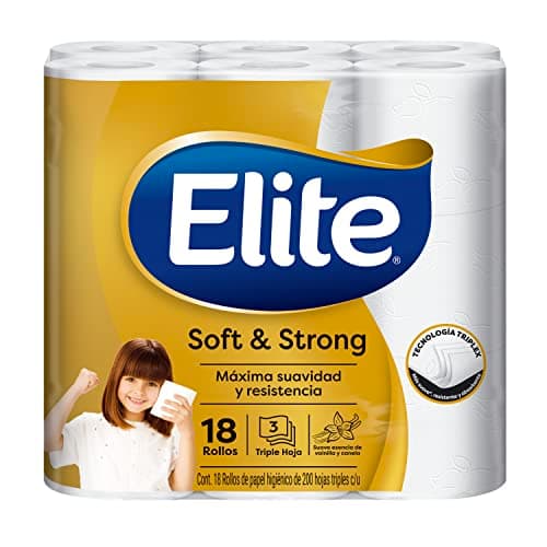 Elite Soft & Strong Papel Higiénico Triple Hoja 18 Rollos